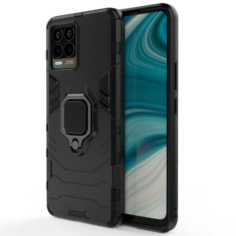 Realme 8 - Shock Proof Protective Cover with Metal Ring/Stand - Image 8