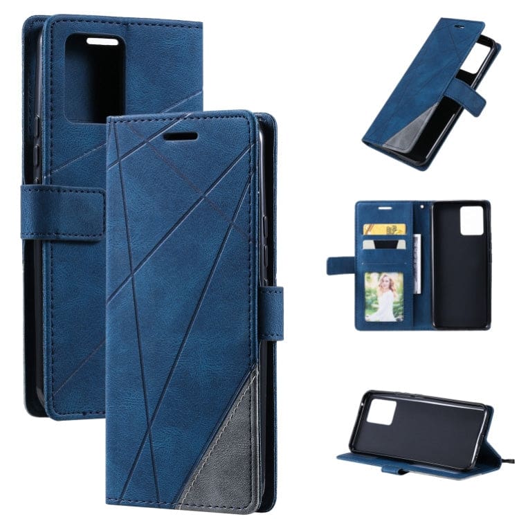 Realme 8 - Rhombus Phone Wallet with Flip Front, Card Slots