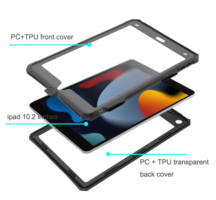 Apple iPad 10.2 Shellbox Waterproof Full Enclosure  | Shockproof Cover with Built-in Screen Protector - Image 3