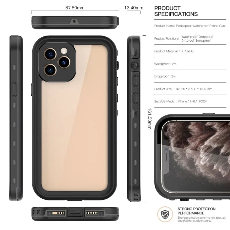 Apple iPhone 12 Mini RedPepper Waterproof Case | Full Cover with built-in Screen Protector - Image 3