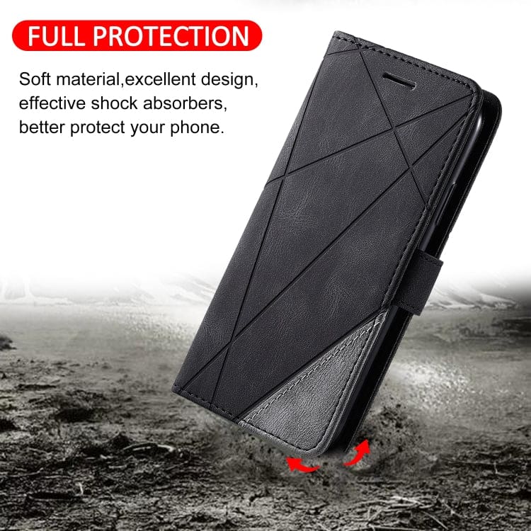 Rhombus Phone Wallet with Flip Front, Card Slots - For MOTOROLA MOTO E7 POWER - Image 4