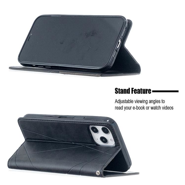 Apple iPhone 12 Pro Max Rhombus Wallet Flip Cover, Card Holder - Image 4