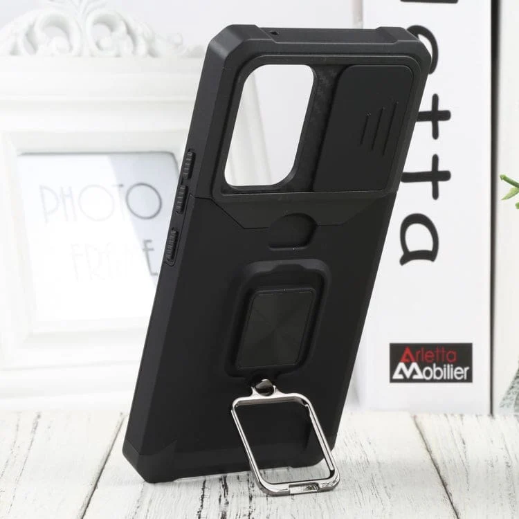 Samsung Galaxy A53 5G Rugged Cover, Sliding Camera Cover, Metal Ring/Stand, Card Slot - Image 6
