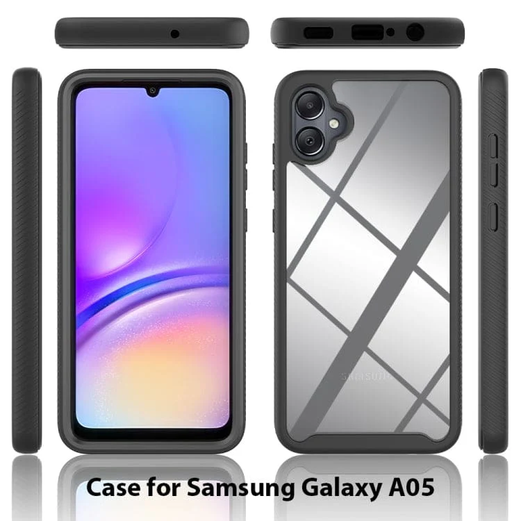 Samsung Galaxy A05 2PC Surround Protective Cover, Transparent Back Panel - Image 2