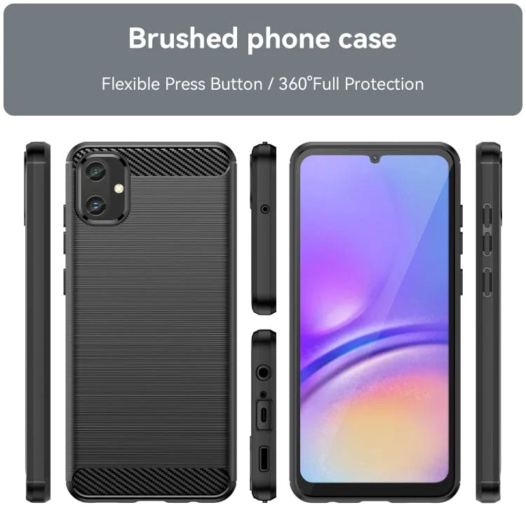 Samsung Galaxy A05 Carbon Brushed Texture Phone Cover - Image 2