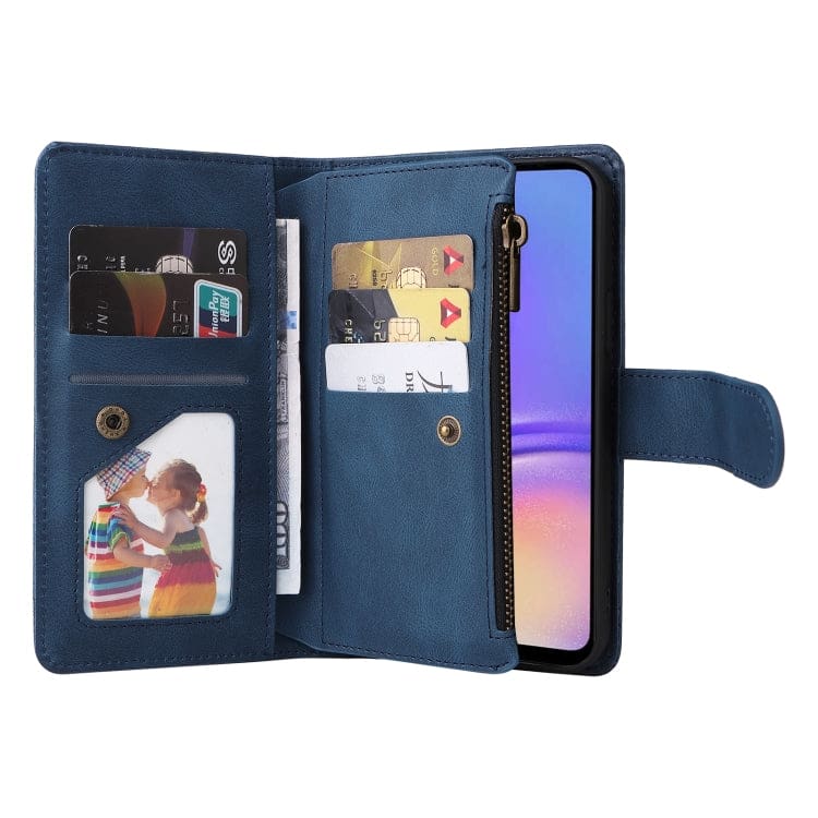 Samsung Galaxy A05 Multi-Card Wallet Flip Cover, Zip Pocket - Image 3