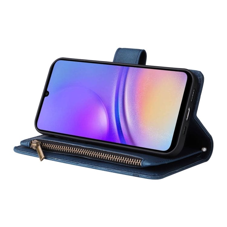 Samsung Galaxy A05 Multi-Card Wallet Flip Cover, Zip Pocket - Image 4