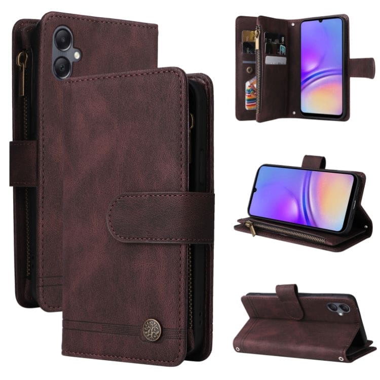 Samsung Galaxy A05 Multi-Card Wallet Flip Cover, Zip Pocket - Image 8
