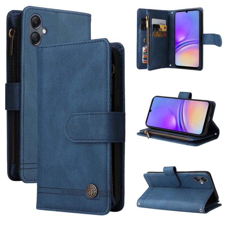 Samsung Galaxy A05 Multi-Card Wallet Flip Cover, Zip Pocket - Image 9