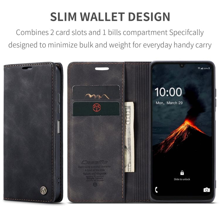 Samsung Galaxy A06/A07 4G CaseMe 013 Wallet Flip Cover, Magnetic Closing Cover, Card Slots - Image 3