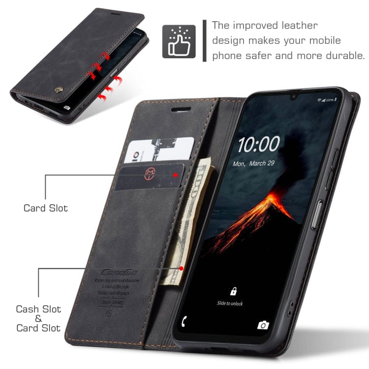 Samsung Galaxy A06/A07 4G CaseMe 013 Wallet Flip Cover, Magnetic Closing Cover, Card Slots - Image 4