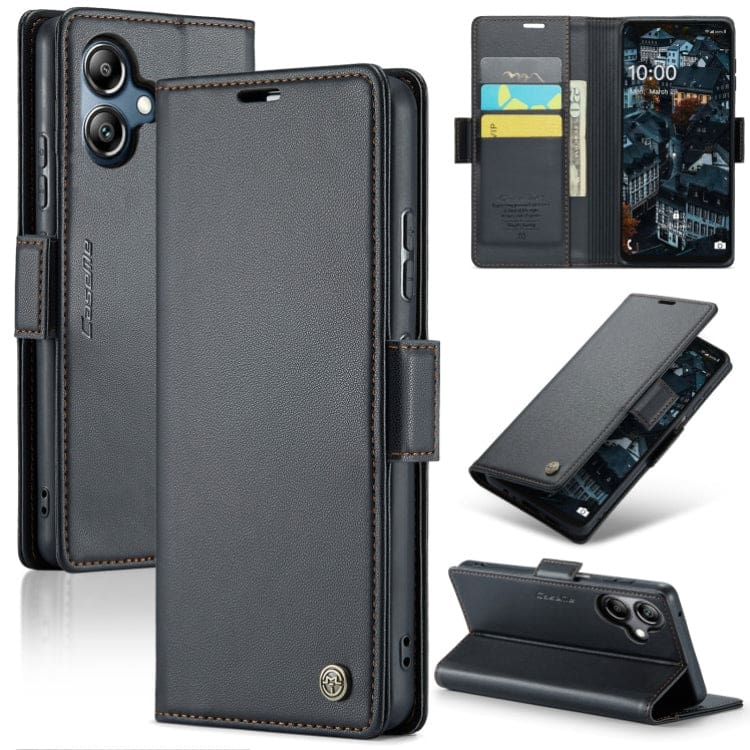 Samsung Galaxy A06/A07 4G CaseMe 023 Wallet Flip Cover, RFID Protection, Card Holder