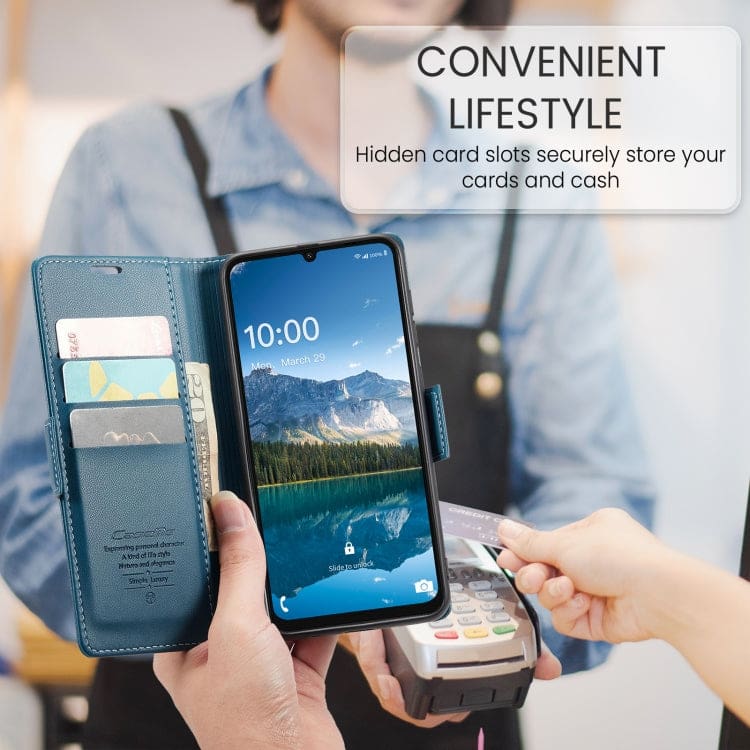 Samsung Galaxy A06/A07 4G CaseMe 023 Wallet Flip Cover, RFID Protection, Card Holder - Image 8