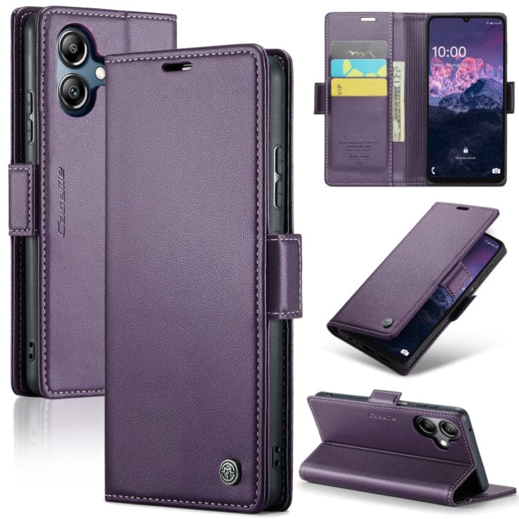 Samsung Galaxy A06/A07 4G CaseMe 023 Wallet Flip Cover, RFID Protection, Card Holder - Image 9