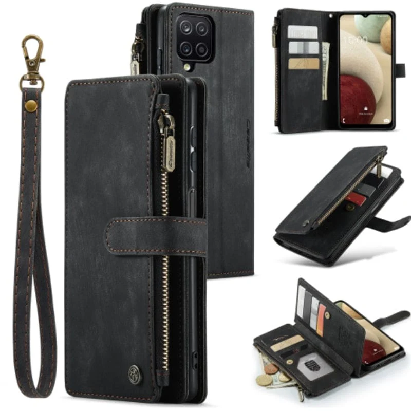 Samsung Galaxy A12 CaseMe C30 Multifunction Wallet, Zip Pocket, 8 Card Slots