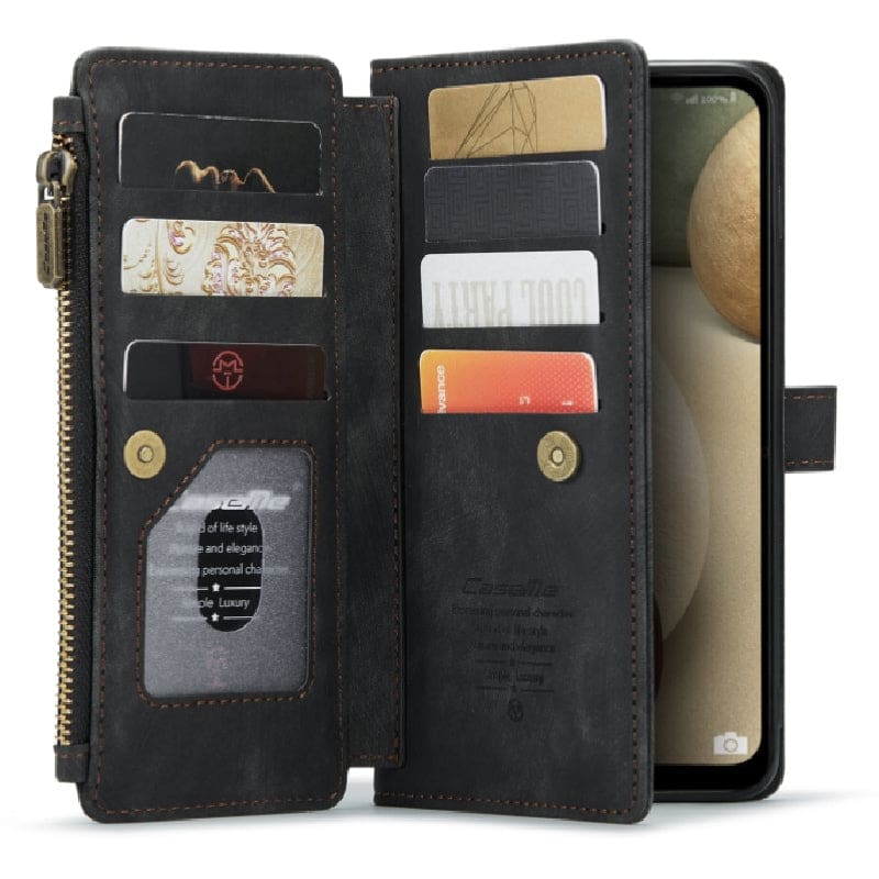 Samsung Galaxy A12 CaseMe C30 Multifunction Wallet, Zip Pocket, 8 Card Slots - Image 2