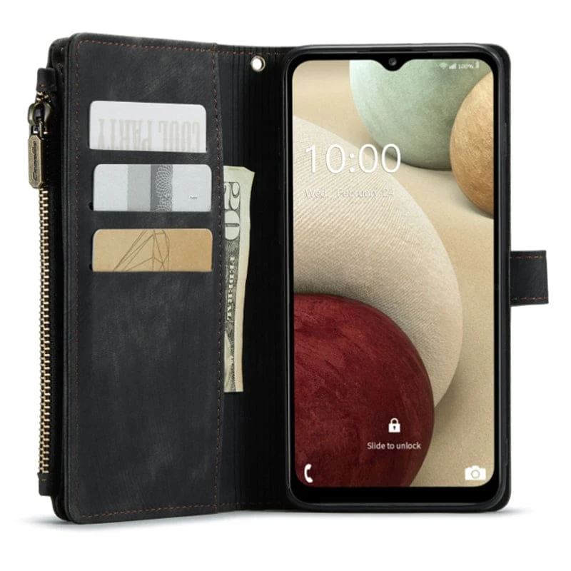 Samsung Galaxy A12 CaseMe C30 Multifunction Wallet, Zip Pocket, 8 Card Slots - Image 3