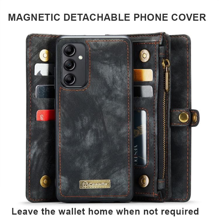 Samsung Galaxy A14 CaseMe 008 2-In-1 Wallet with Detachable Cover, 8 Card Slots + Zip Pocket - Image 4