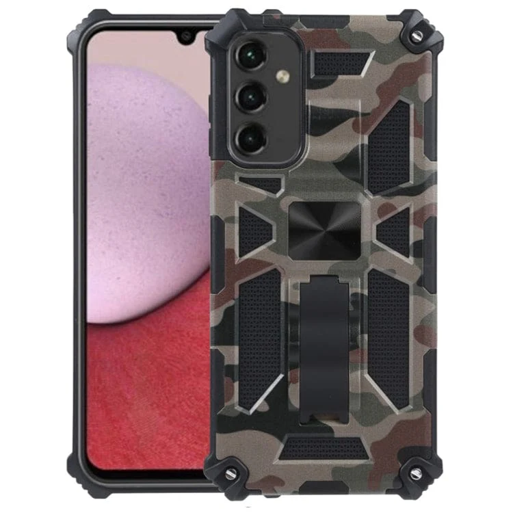 Samsung Galaxy A14 5G Camo Folding Stand Rugged Cover, Fold Away Stand