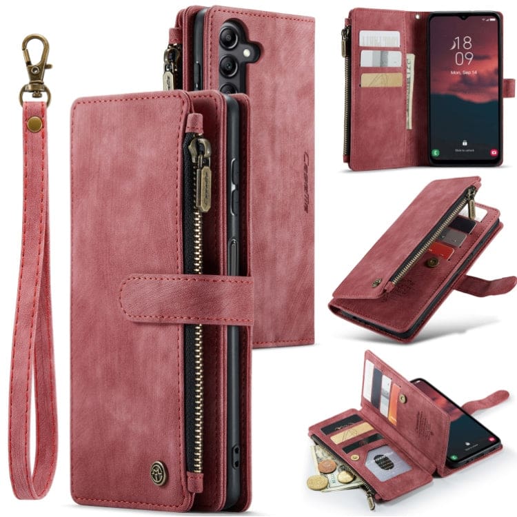 Samsung Galaxy A14 CaseMe C30 Multifunction Wallet, Zip Pocket, 7 Card Slots