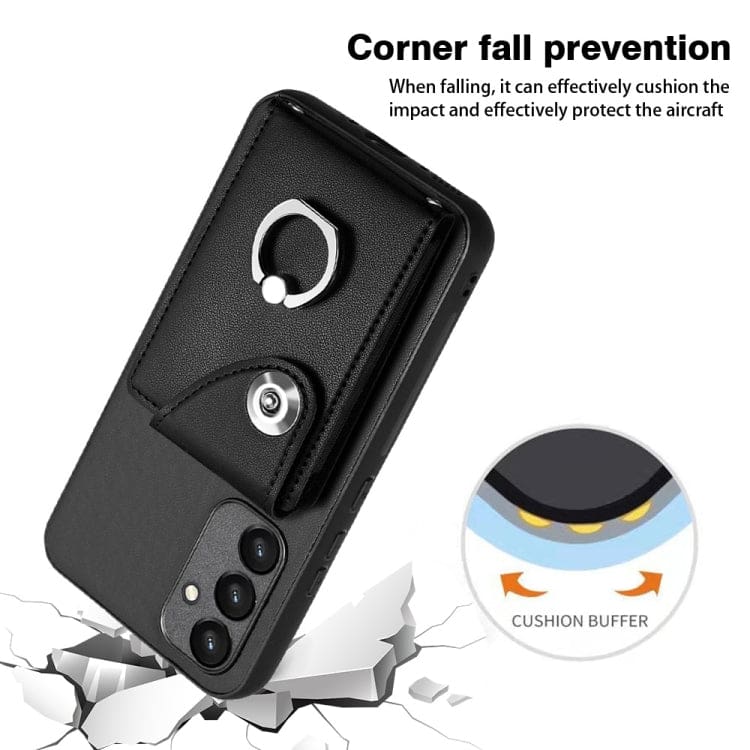 Samsung Galaxy A15 4G Rear 8 Card Wallet Cover with Ring/Stand - Image 5
