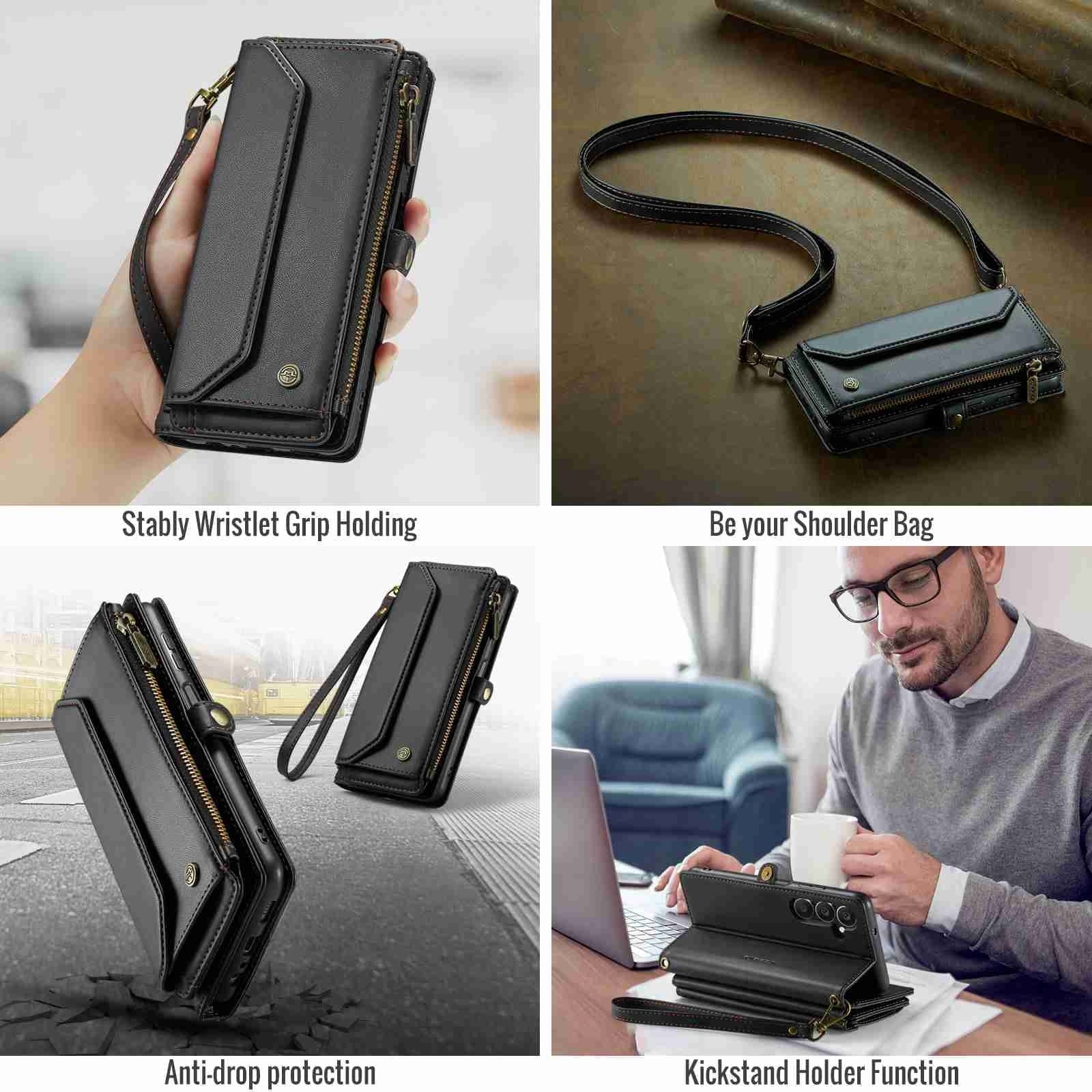 Samsung Galaxy A25 5G CaseMe C36 Wallet, Multi-Card Slots, Cash Pocket, Zipped Wallet - Image 4