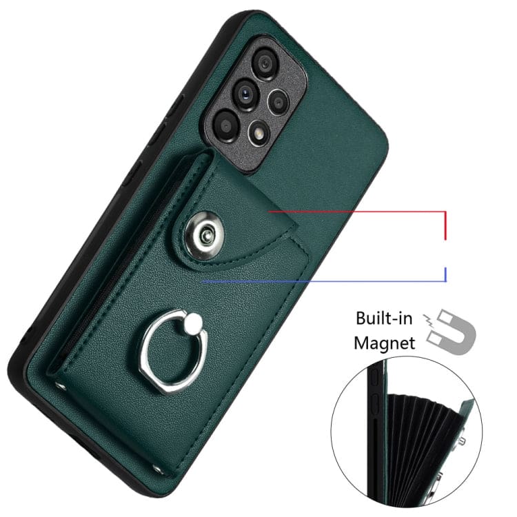 Samsung Galaxy A23 Rear 8 Card Wallet Cover with Ring/Stand - Image 3