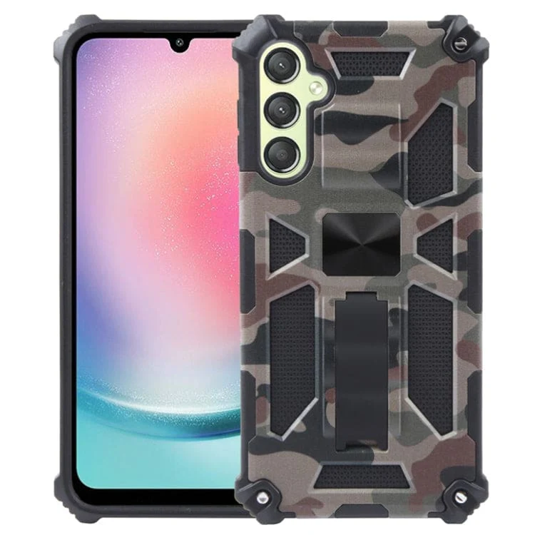 Samsung Galaxy A24 4G Camo Folding Stand Rugged Cover, Fold Away Stand