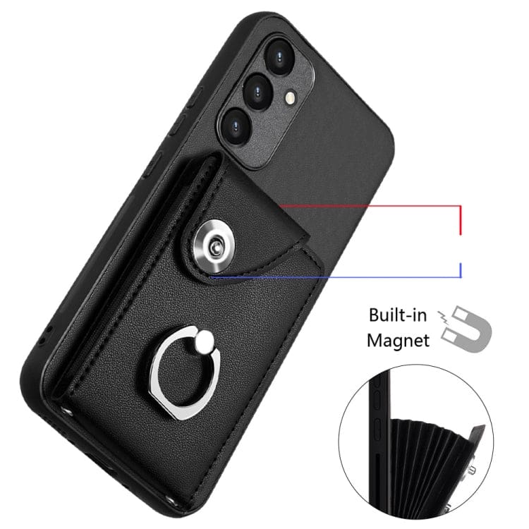 Samsung Galaxy A24 4G Rear 8 Card Wallet Cover with Ring/Stand - Image 4