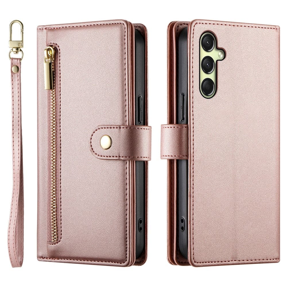 Samsung Galaxy A16 / A17 / A26 5G 8 Card Flip Front Wallet Cover Zip Pocket - Image 2