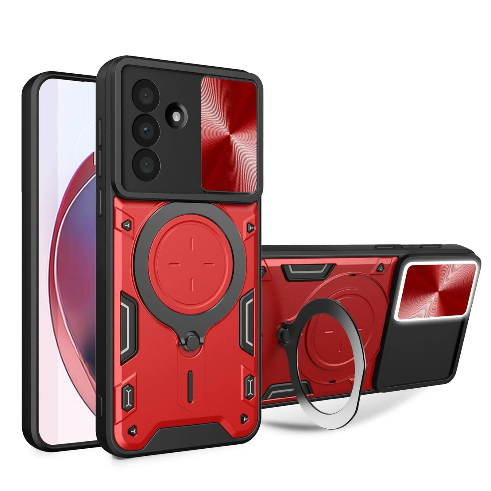 Samsung Galaxy A26 5G Sliding Camera Cover Protective Case with Ring/Stand - Image 7