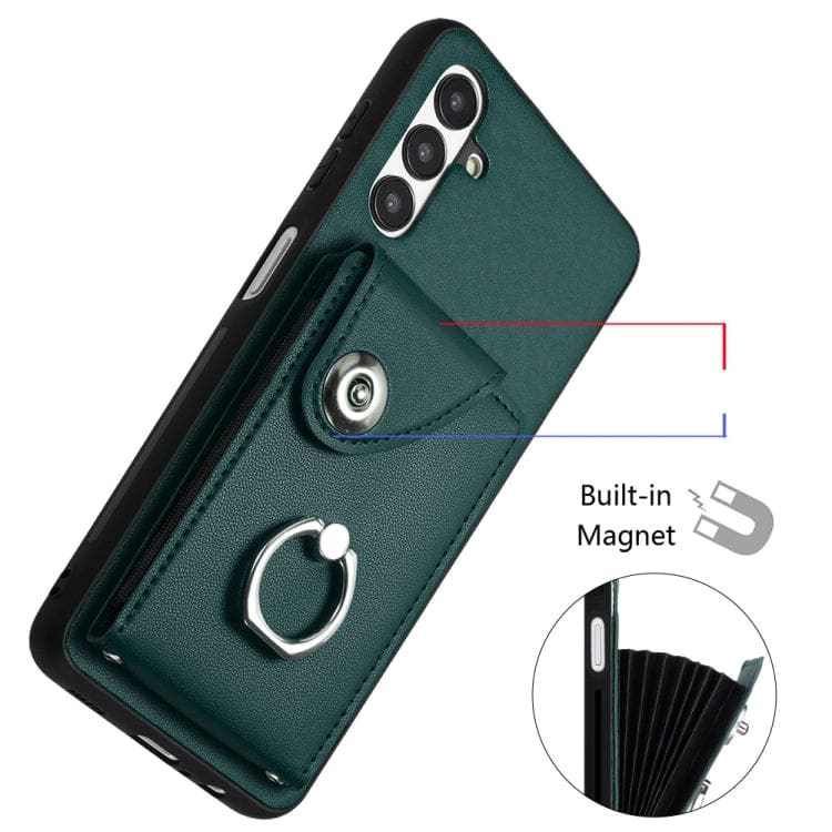 Samsung Galaxy A13 5G / A04S Rear 8 Card Wallet Cover with Ring/Stand - Image 4