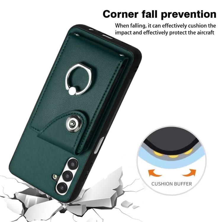 Samsung Galaxy A13 5G / A04S Rear 8 Card Wallet Cover with Ring/Stand - Image 5