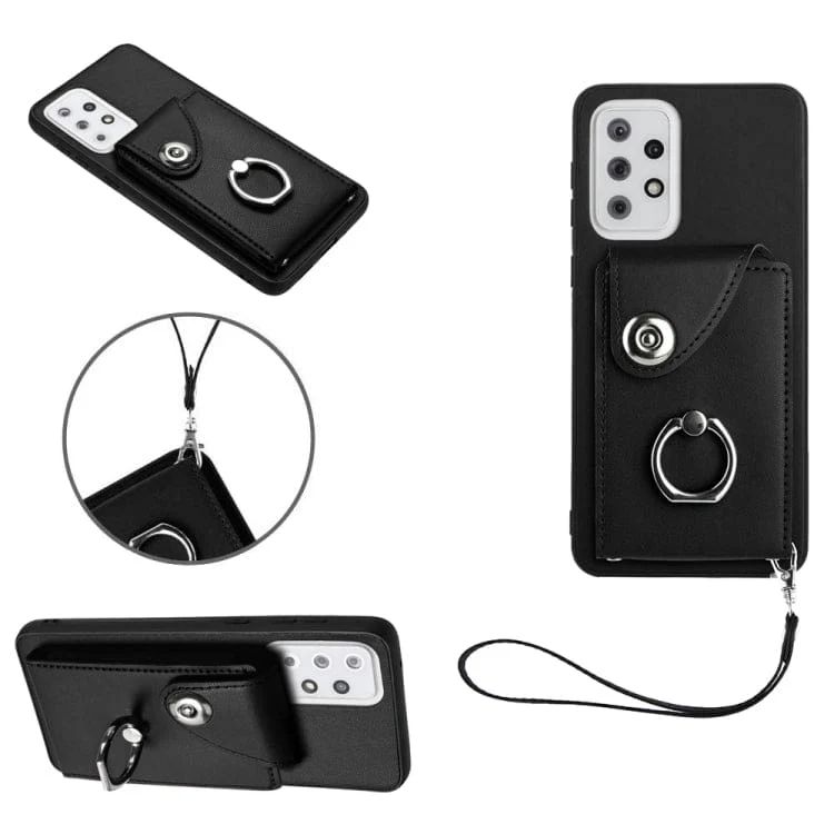 Samsung Galaxy A33 5G Rear 8 Card Wallet Cover with Ring/Stand