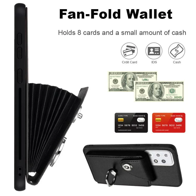Samsung Galaxy A33 5G Rear 8 Card Wallet Cover with Ring/Stand - Image 4