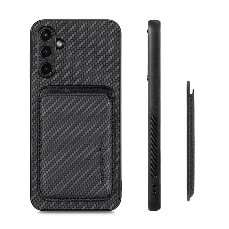 Samsung Galaxy A34 5G Carbon Magsafe Cover with Removable Card Wallet - Image 2