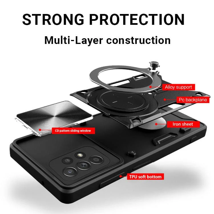 Samsung Galaxy A52 / A52s Hybrid Camera Shield Rugged Ring Protective Cover - Image 2