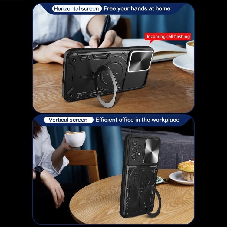 Samsung Galaxy A52 / A52s Hybrid Camera Shield Rugged Ring Protective Cover - Image 5