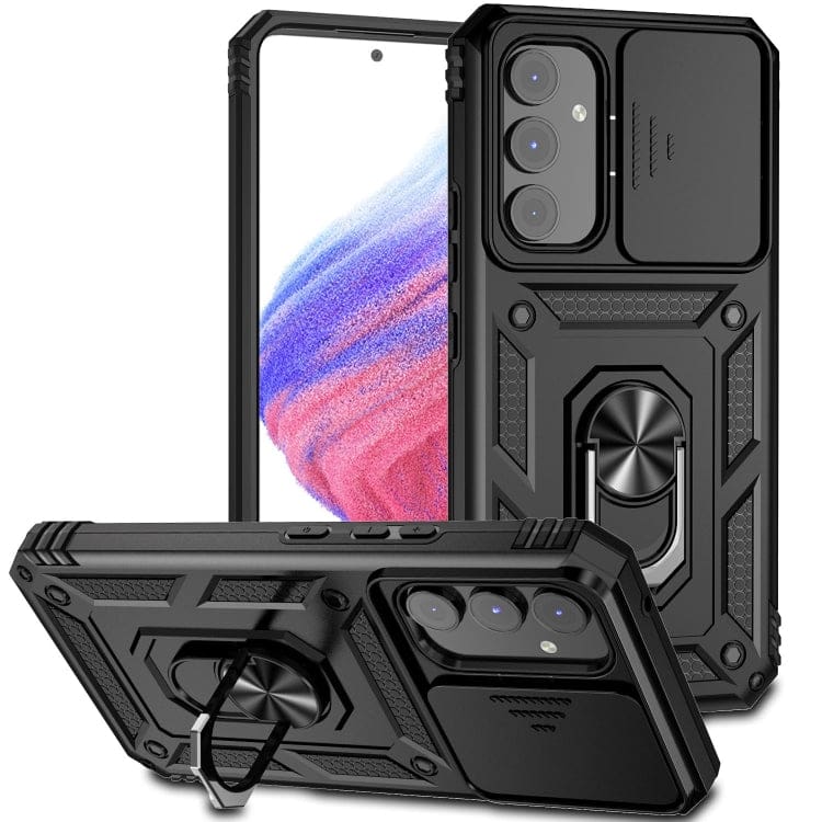 Samsung Galaxy A54 Armor Rugged Sliding Camera Cover with Metal Ring/Stand - Image 7