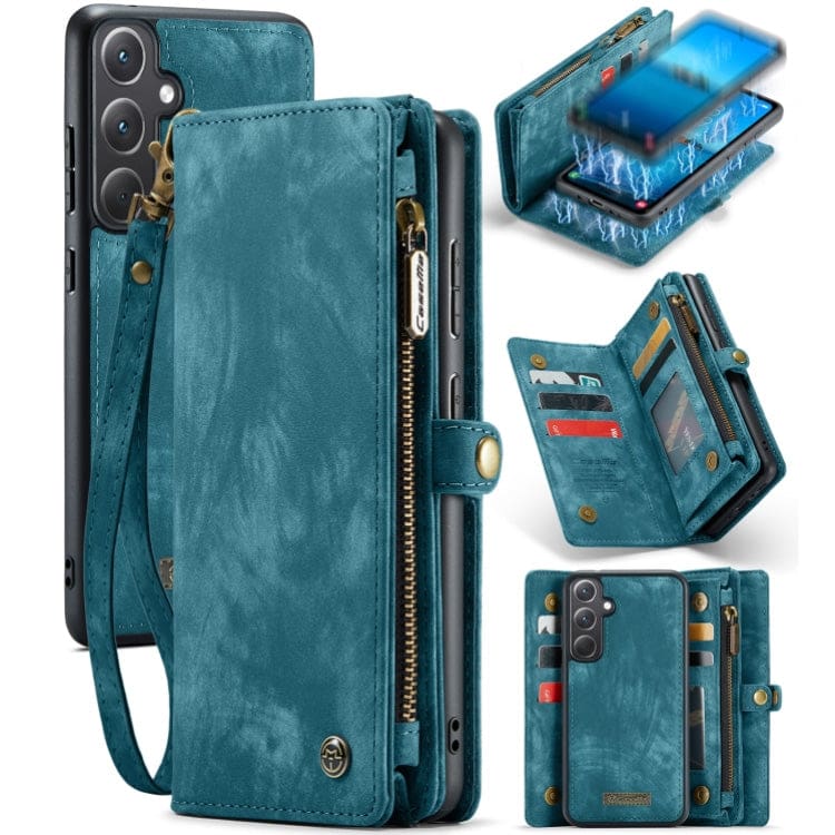 Samsung Galaxy A55 5G CaseMe 008 Wallet with Detachable Cover, 8 Card + Zip Pocket - Image 8