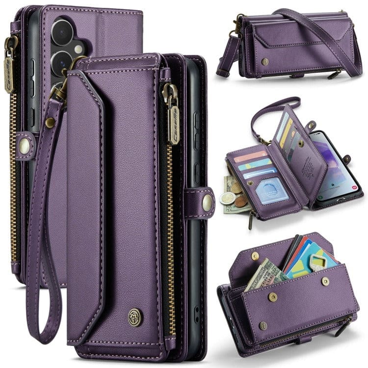 Samsung Galaxy A55 5G CaseMe C36 Wallet, Multi-Card Slots, Cash Pocket, Zipped Wallet - Image 9
