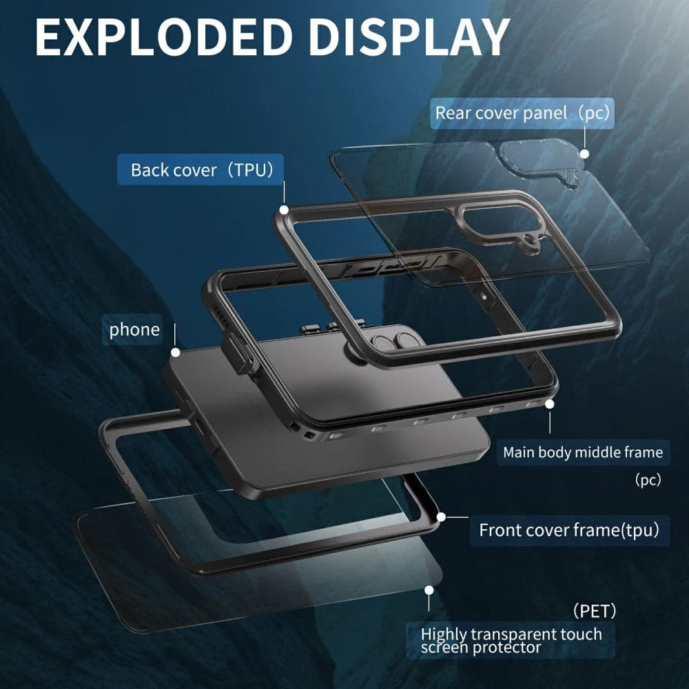 Samsung Galaxy A55 5G RedPepper 360 Case | IP68 Waterproof Full Cover with Screen Protector - Image 4