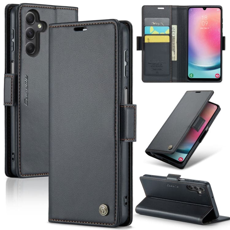 Samsung Galaxy A24 4G CaseMe 023 Wallet Flip Cover, RFID Protection, Card Holder