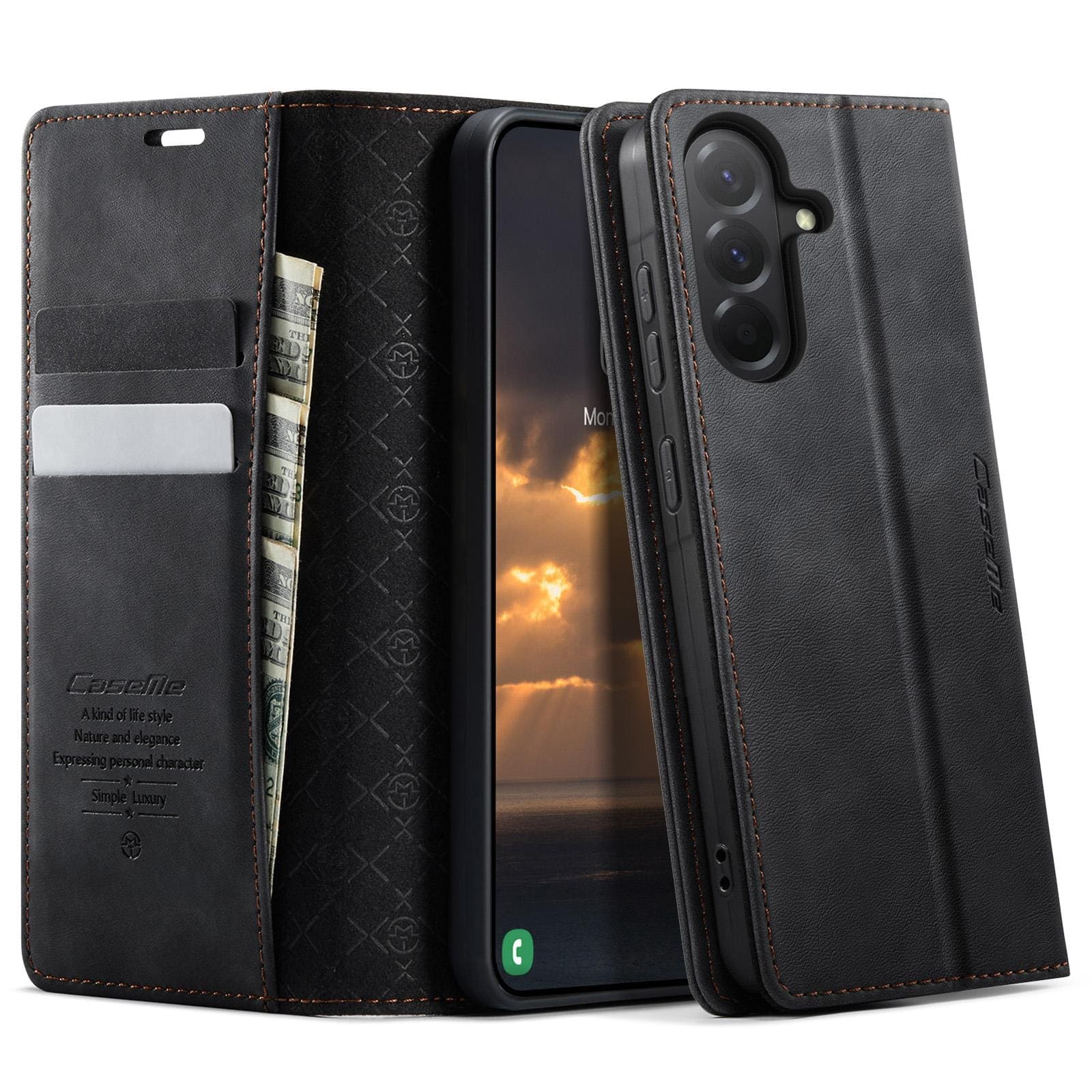 Samsung Galaxy A36 5G CaseMe 033 Wallet Flip Cover, RFID Protection, Card Holder