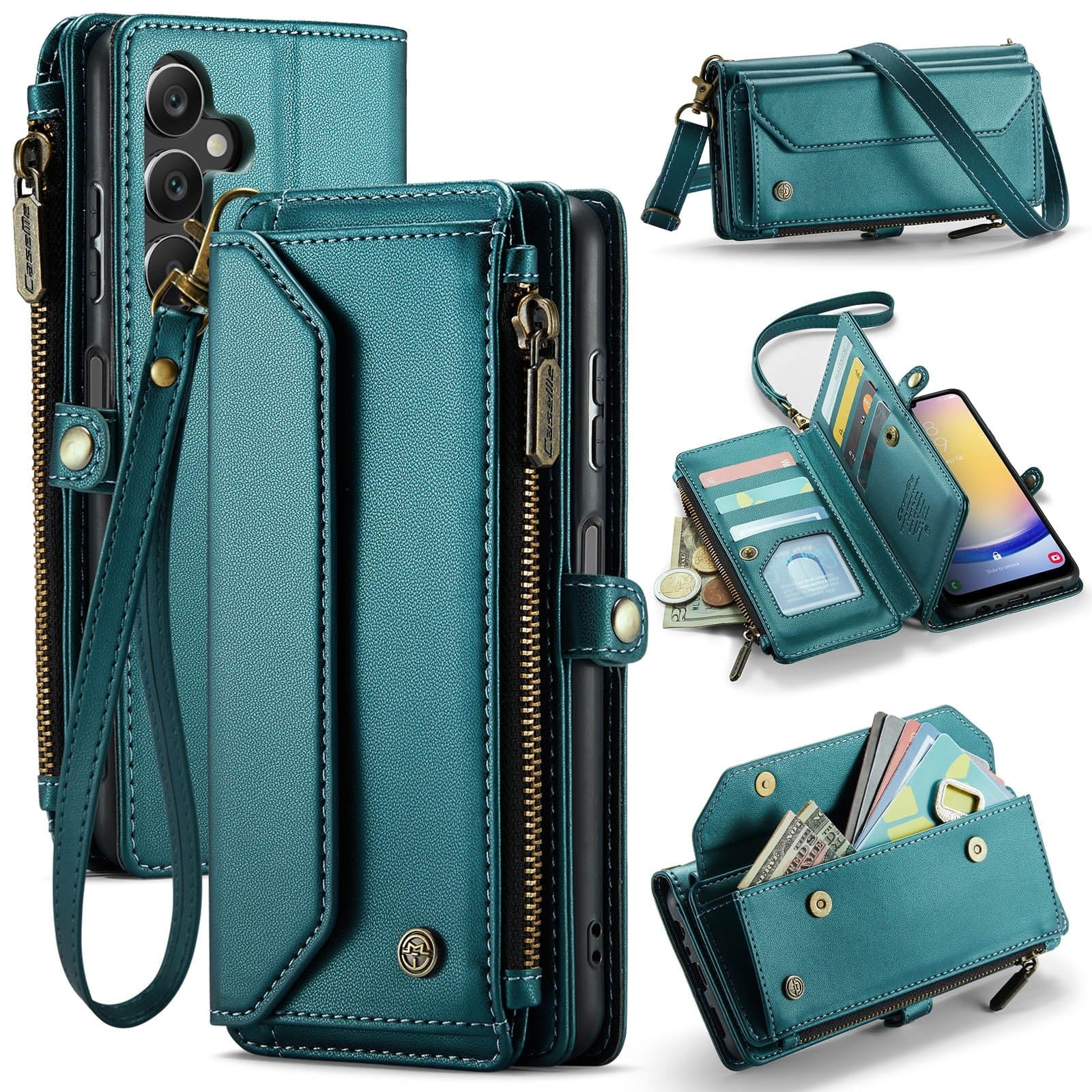 Samsung Galaxy A56 5G CaseMe C36 Wallet, Multi-Card Slots, Cash Pocket, Zipped Wallet - Image 8