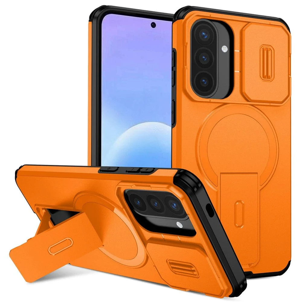 Samsung Galaxy A57 5G Rugged Case with Camera Slider | Mag Ring | Kickstand