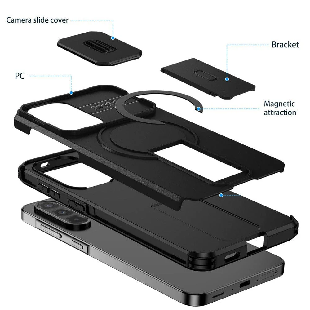 Samsung Galaxy A57 5G Rugged Case with Camera Slider | Mag Ring | Kickstand - Image 10