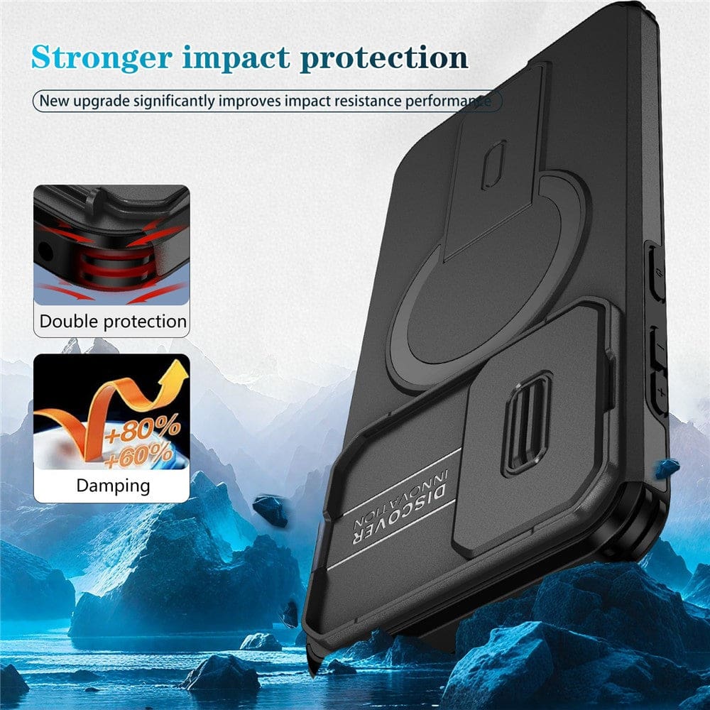 Samsung Galaxy A57 5G Rugged Case with Camera Slider | Mag Ring | Kickstand - Image 7