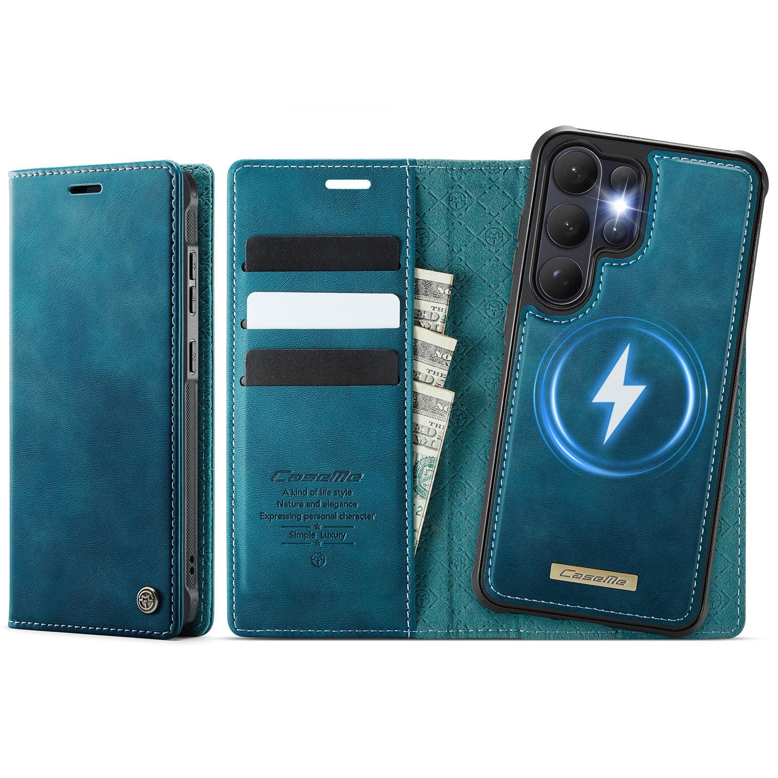 Samsung Galaxy S26 Ultra CaseMe C49 Detachable Flip Cover, RFID Protection, Card Holder - Image 11