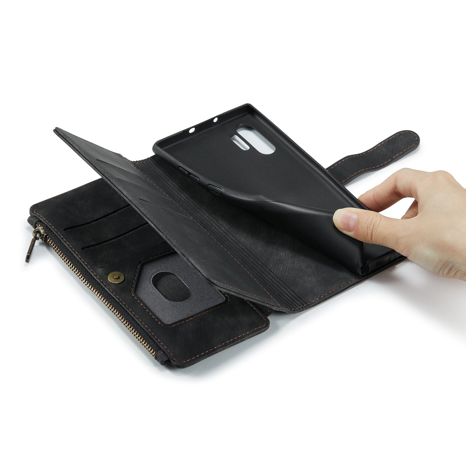 Samsung Galaxy Note 10+ CaseMe C30 Multifunction Wallet, Zip Pocket, 7 Card Slots - Image 5
